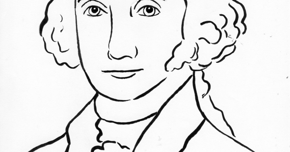 George washington coloring page