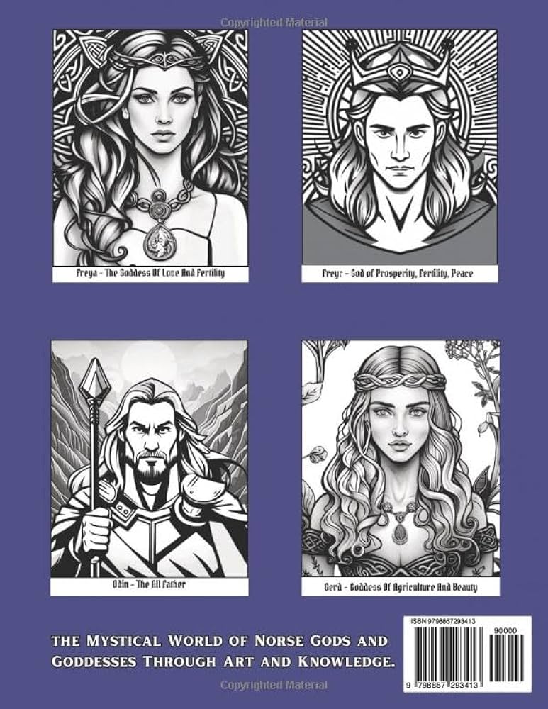 Norse mythology coloring book and guide to the gods and goddesses lynn amy books