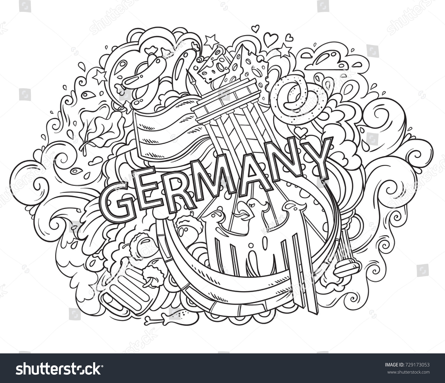 Germany coloring book stock photos and pictures