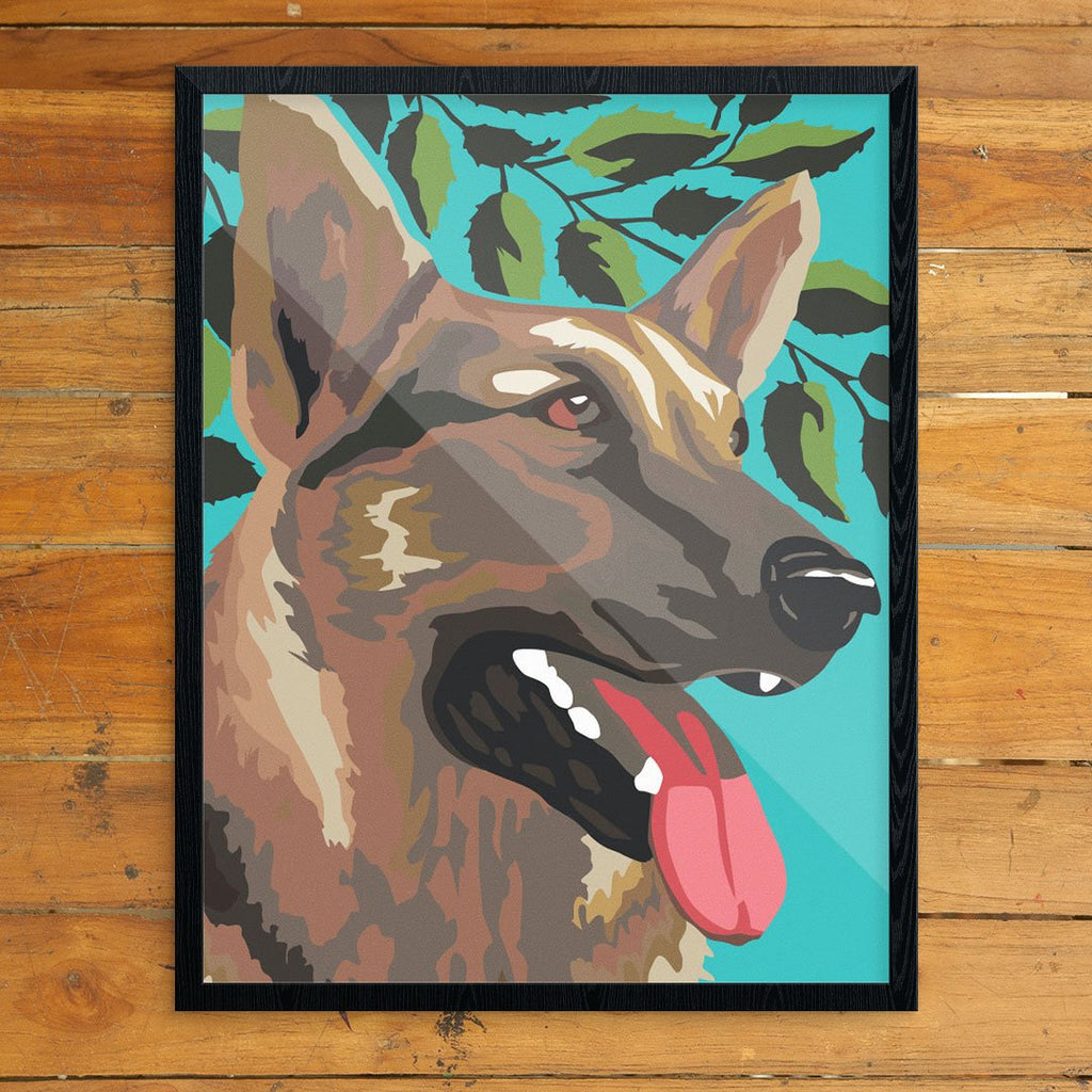 Paint by number german shepherd finished print â fridgedoor