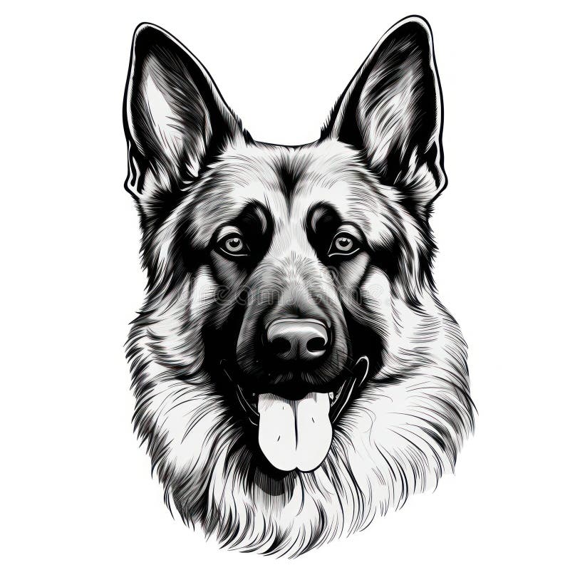 German shepherd coloring book stock illustrations â german shepherd coloring book stock illustrations vectors clipart
