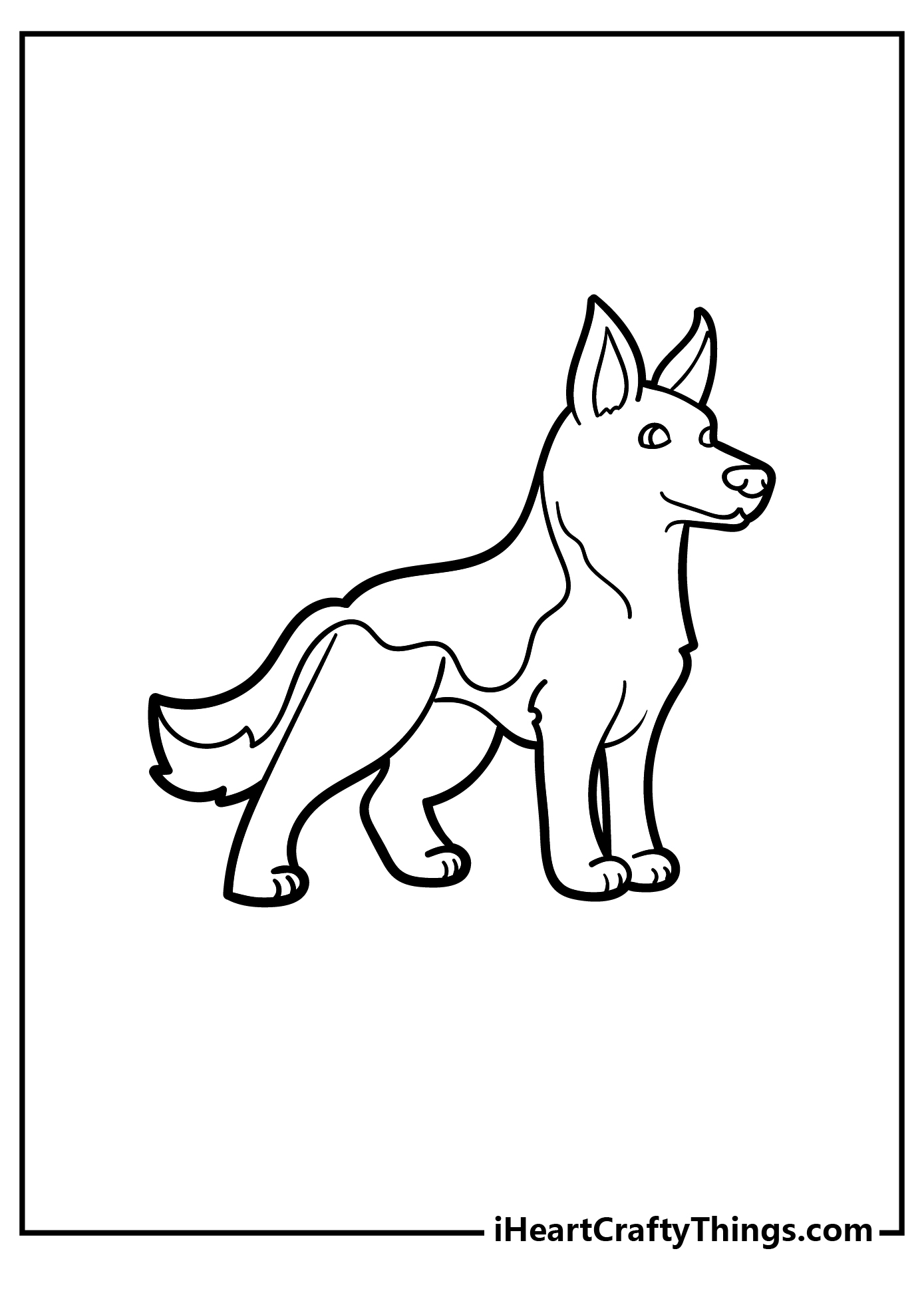 German shepherd coloring pages free printables