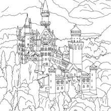 Neuschwanstein castle coloring pages