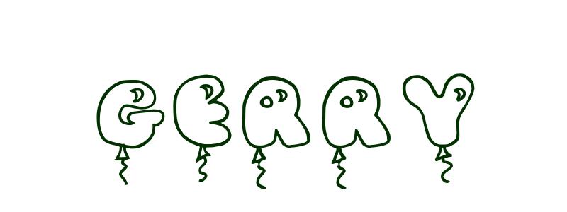 Coloring page first name gerry