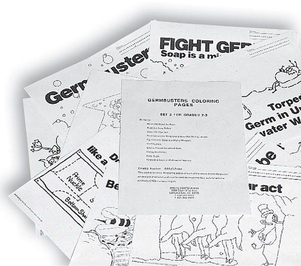 Germbuster coloring pages
