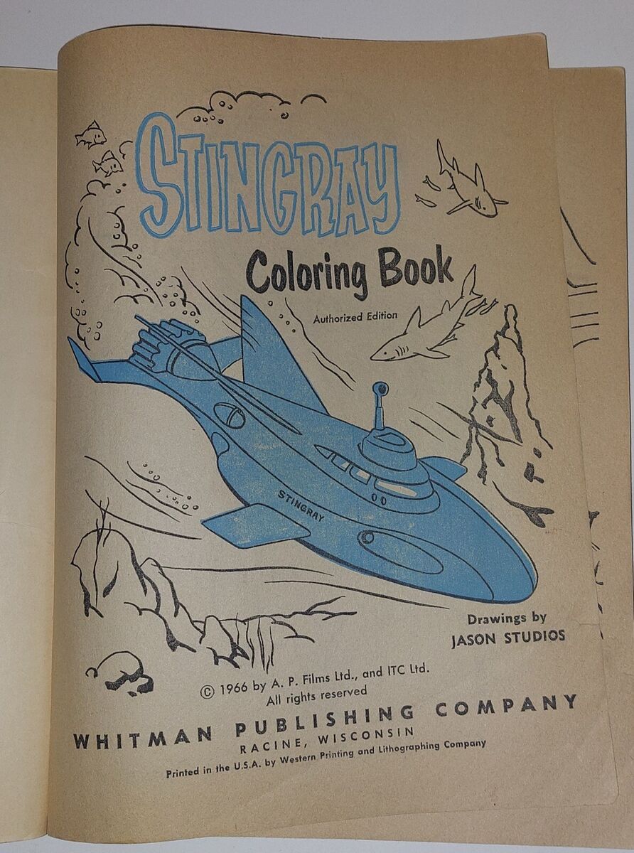 Stingray coloring book whitman gerry anderson supermarionation