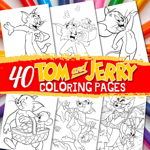 Tom and gerry coloring pages printable coloring sheets