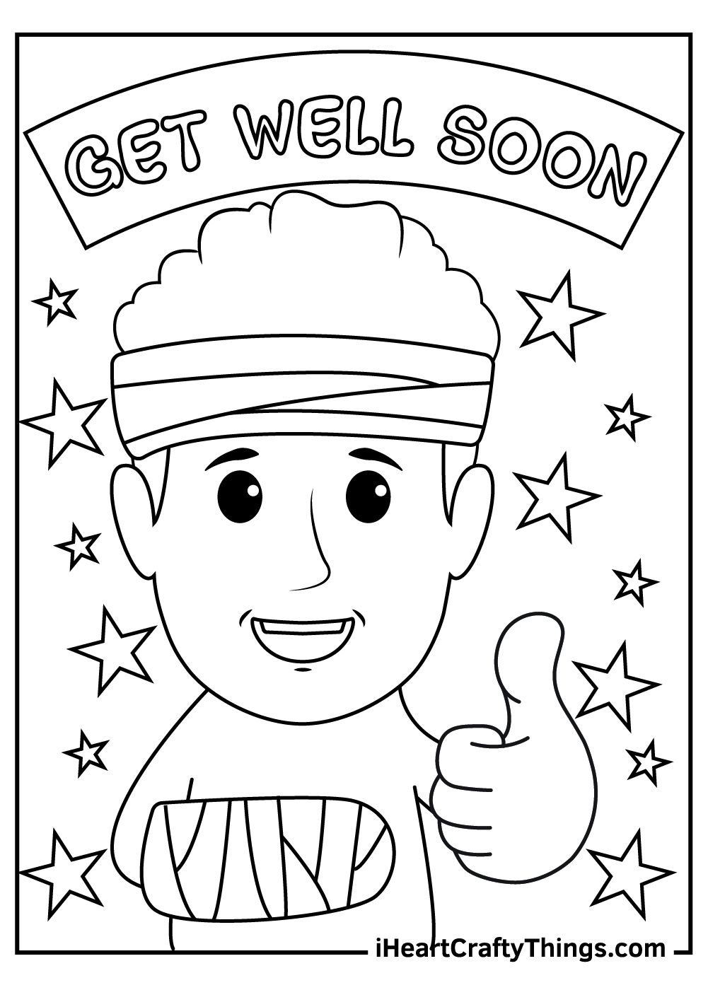 Get well soon coloring pages free printables