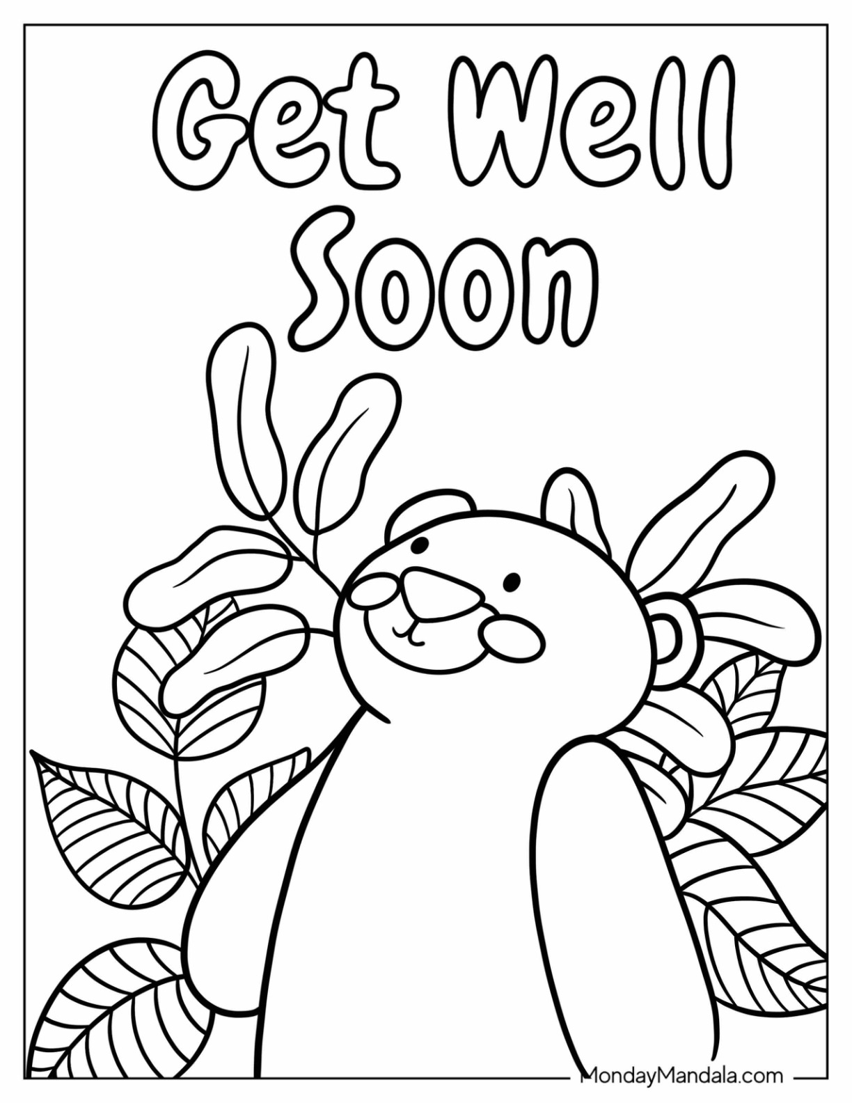 Get well soon coloring pages free pdf printables
