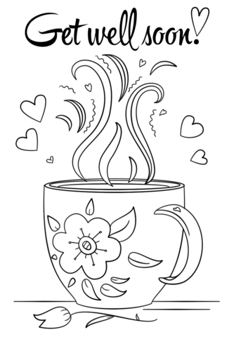 Get well soon coloring page free printable coloring pages