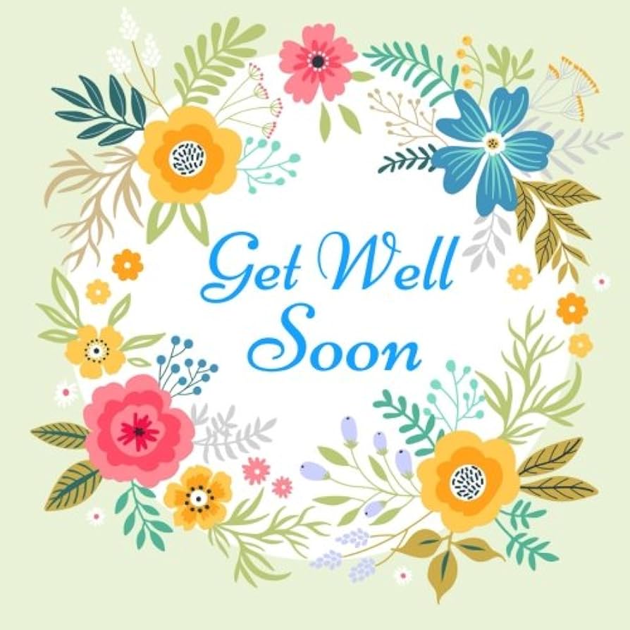 Get well soon message guest book with anti stress loring pages scrap book memory keepsake for