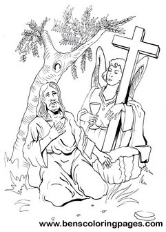 Jesus praying in the garden of gethsemane