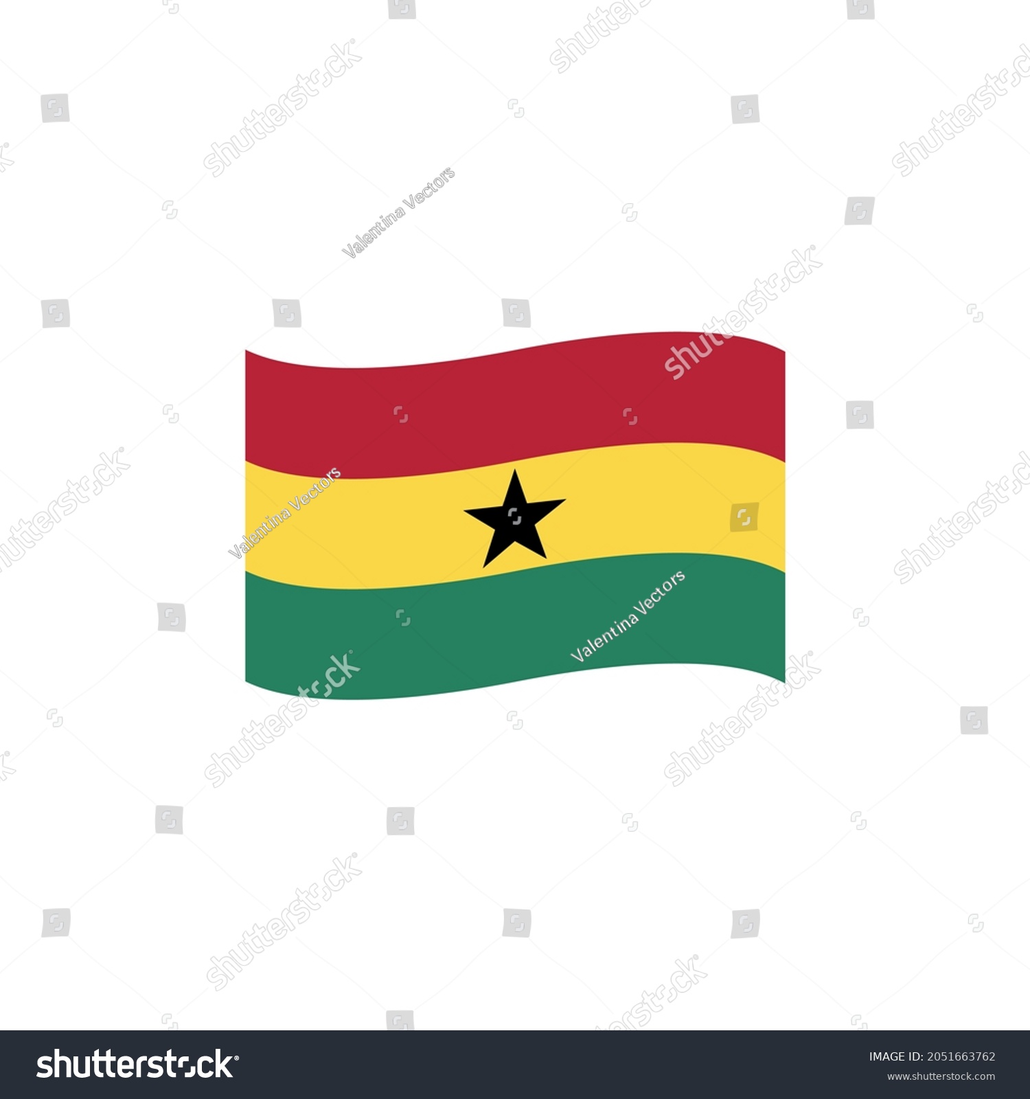 Flag ghana emoji vector stock vector royalty free
