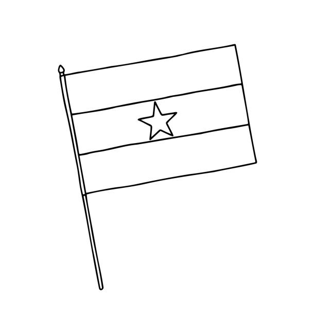 Flag of ghana stock illustration