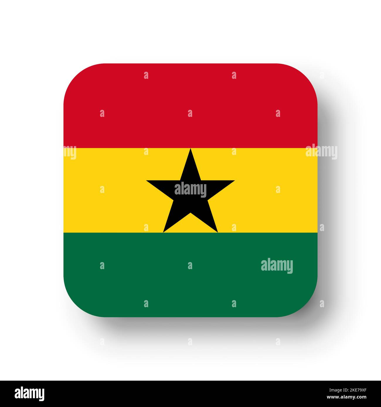 Ghanaian emblem cut out stock images pictures