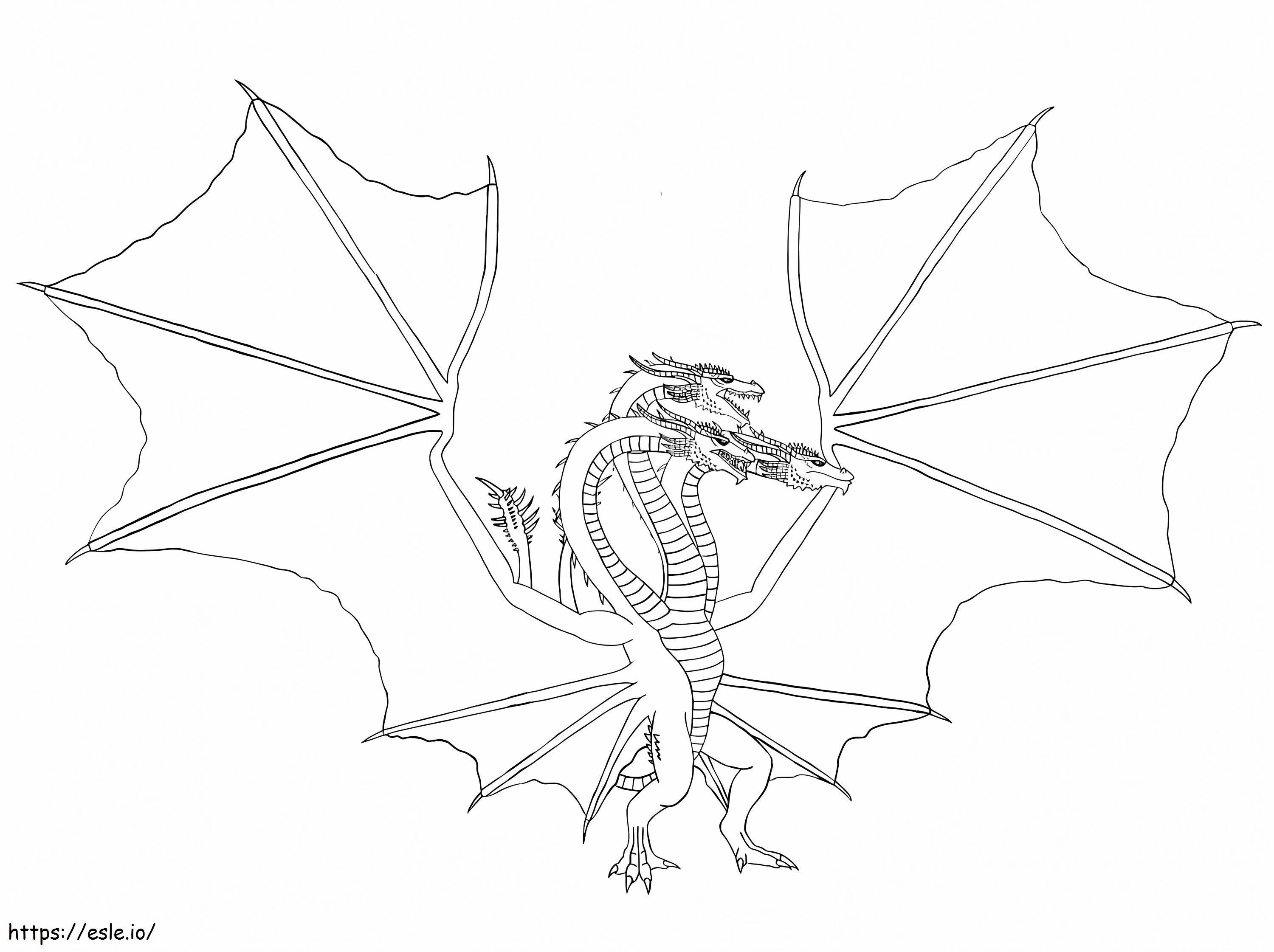 Amazing ghidorah coloring page