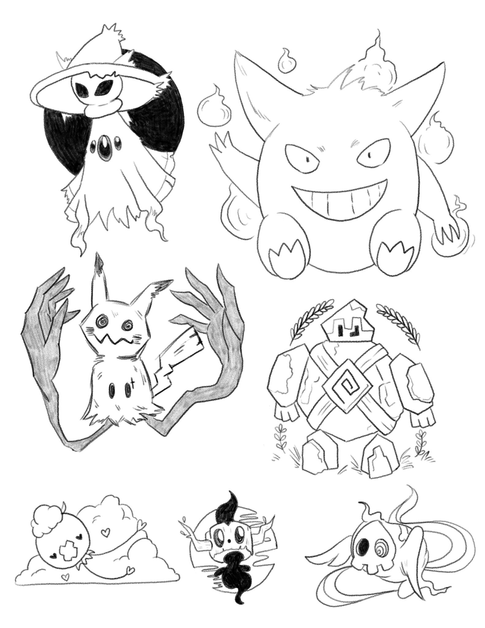 Ischelle martin â on x happy pokãmon release day heres a flash sheet of my favorite type ghost httpstcofdbbelhcb x