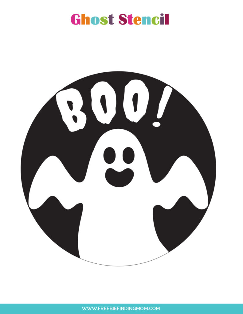 Free printable cute ghost pumpkin stencils