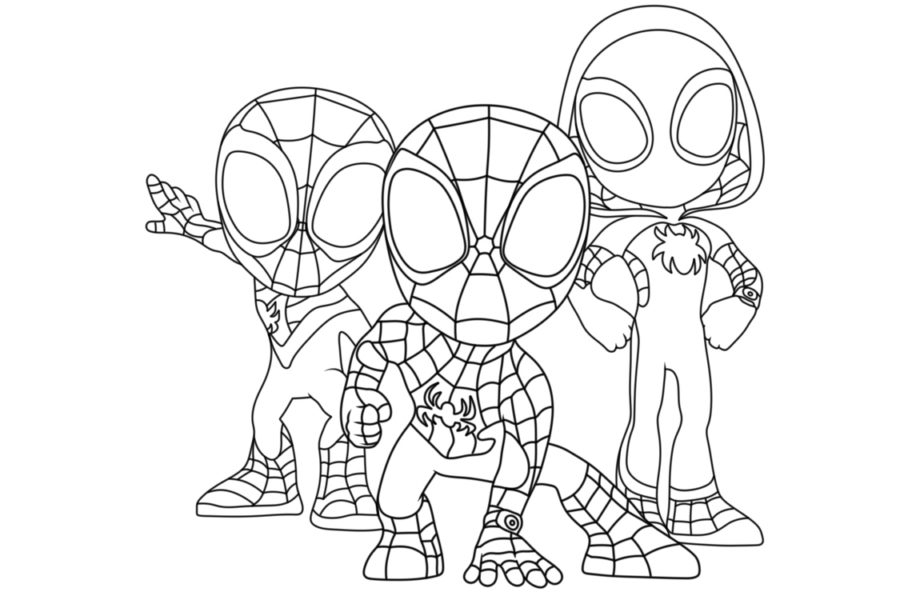 Spidey coloring pages