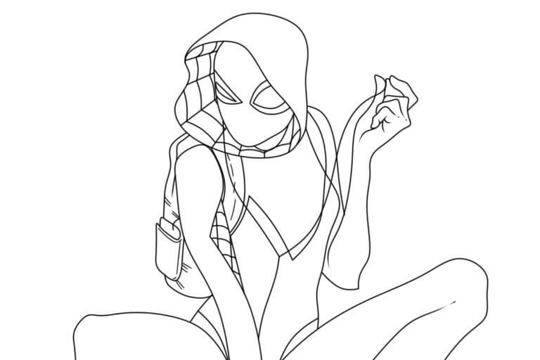 Ghost spider coloring pages