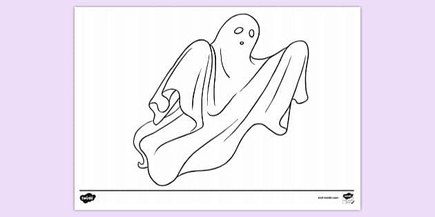 Halloween ghost colouring page colouring sheets