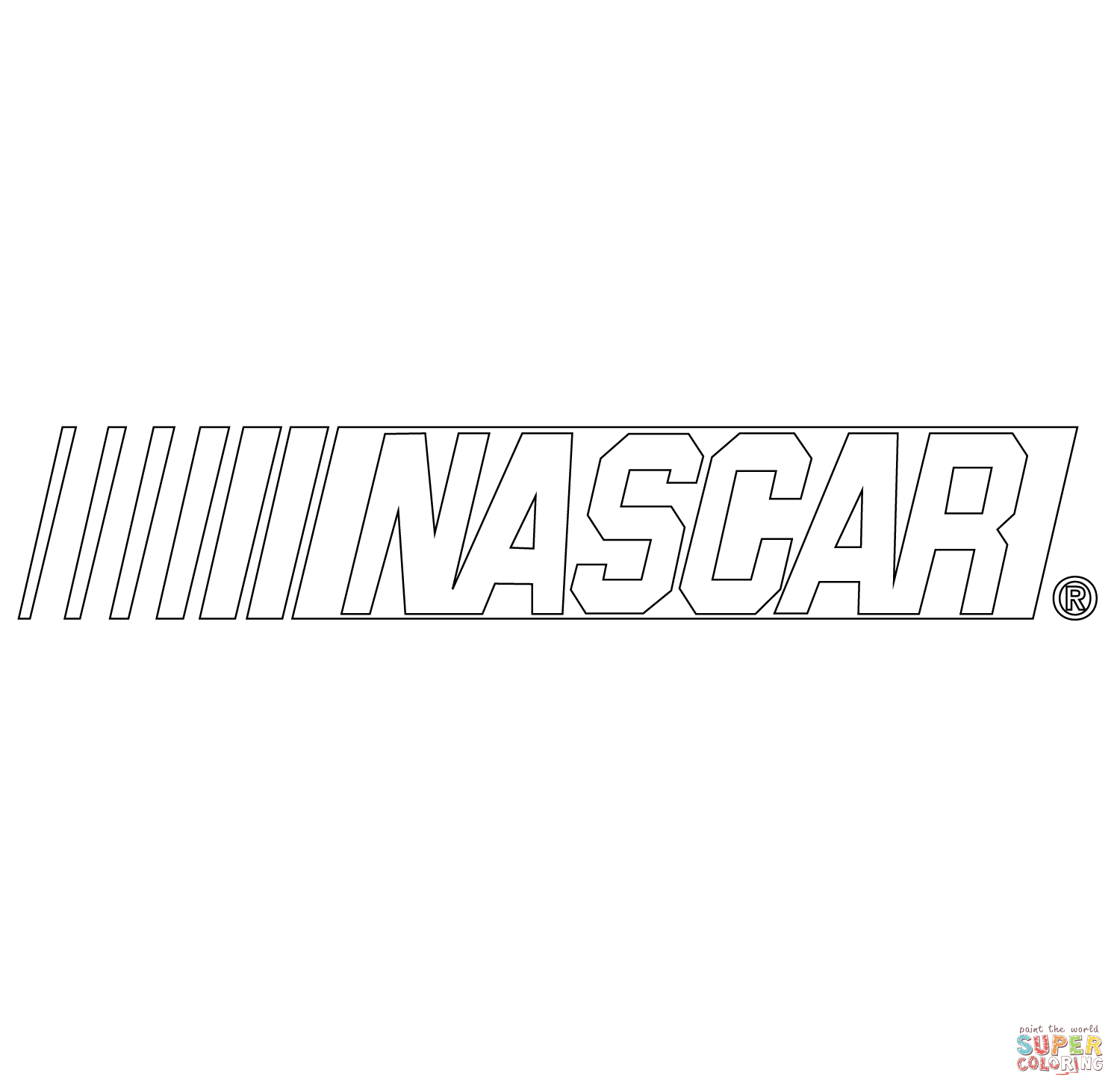 Nascar logo coloring page free printable coloring pages
