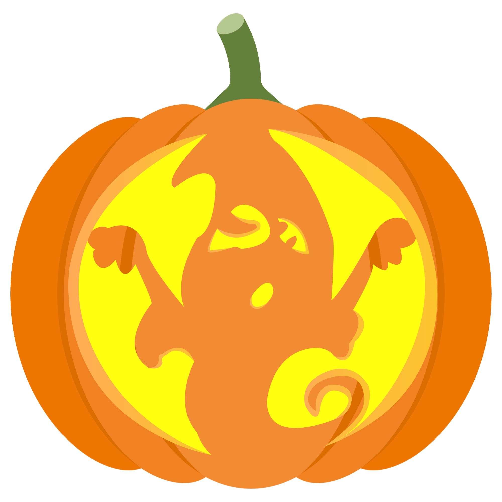 Small ghost pumpkin stencil free printable papercraft templates