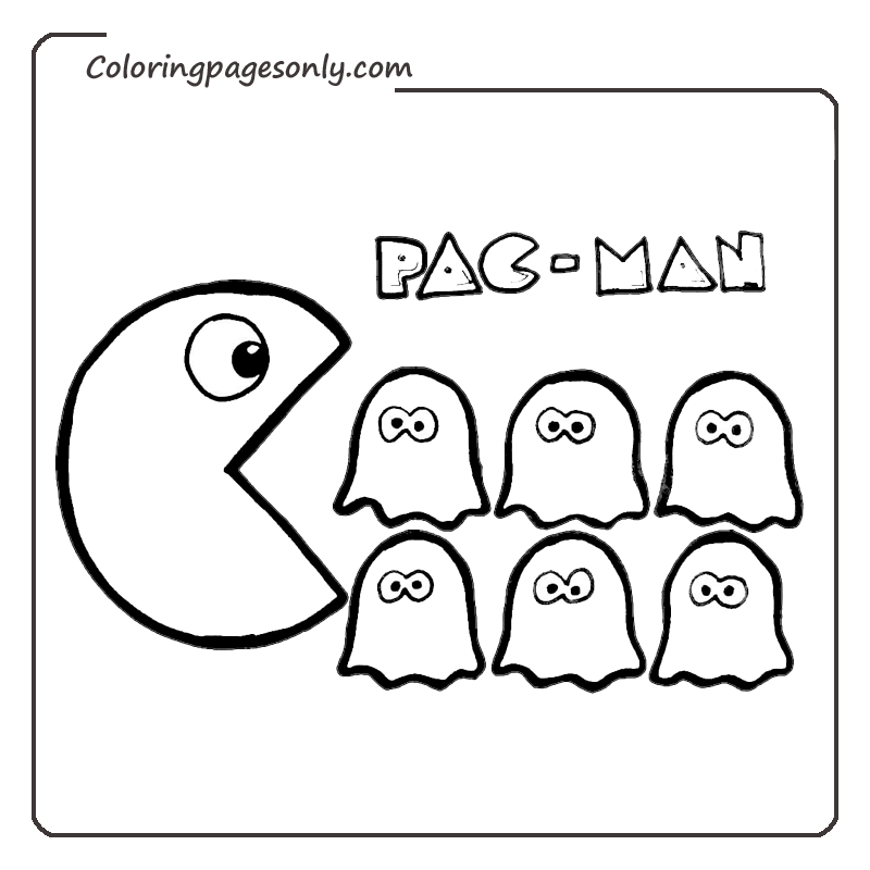 Pac man coloring pages
