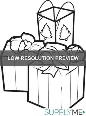 Printable christmas presents coloring page for kids â