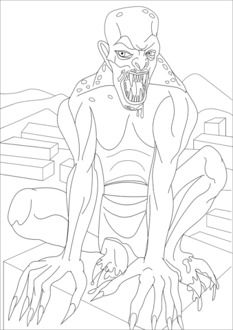 Ghoul coloring page free printable coloring pages