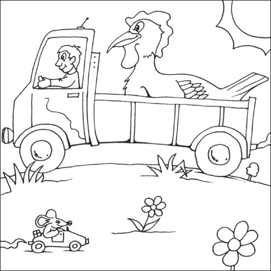 Giant chicken coloring page truck coloring pages coloring pages chicken coloring
