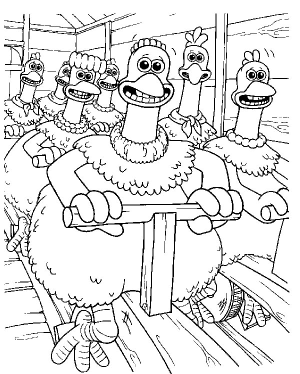 Chicken run coloring pages printable for free download
