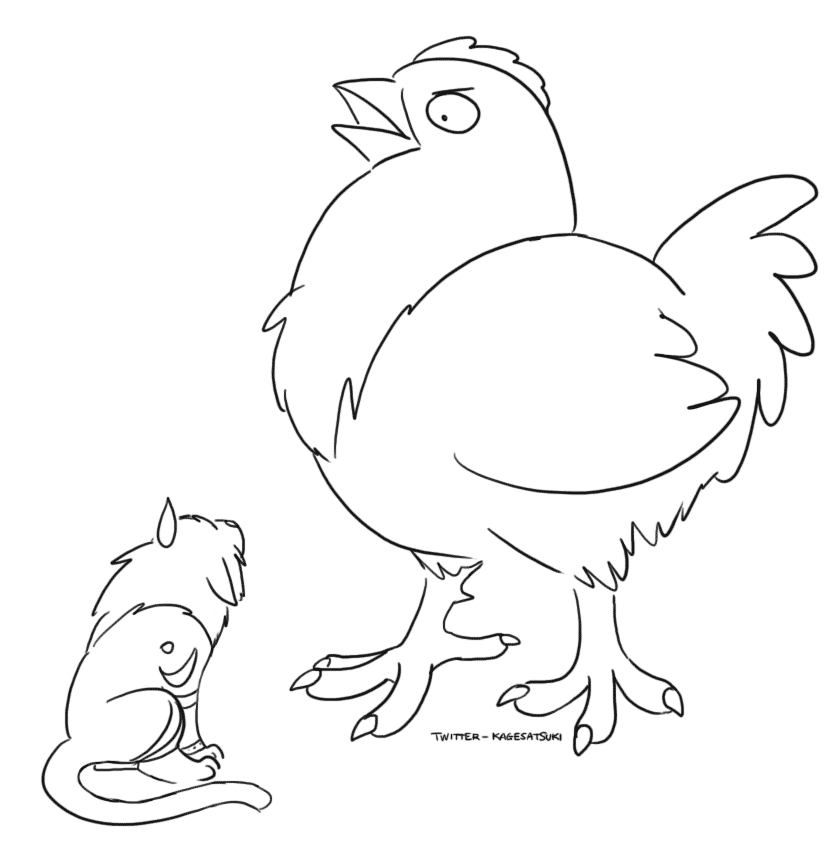 Had a dream involving a giant chicken last night i recall nothing else k satsuki