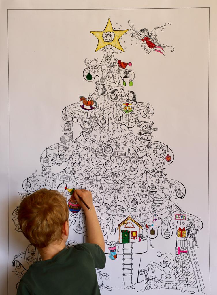 Christmas tree giant louring poster â squigglecraftingmadeeasysa
