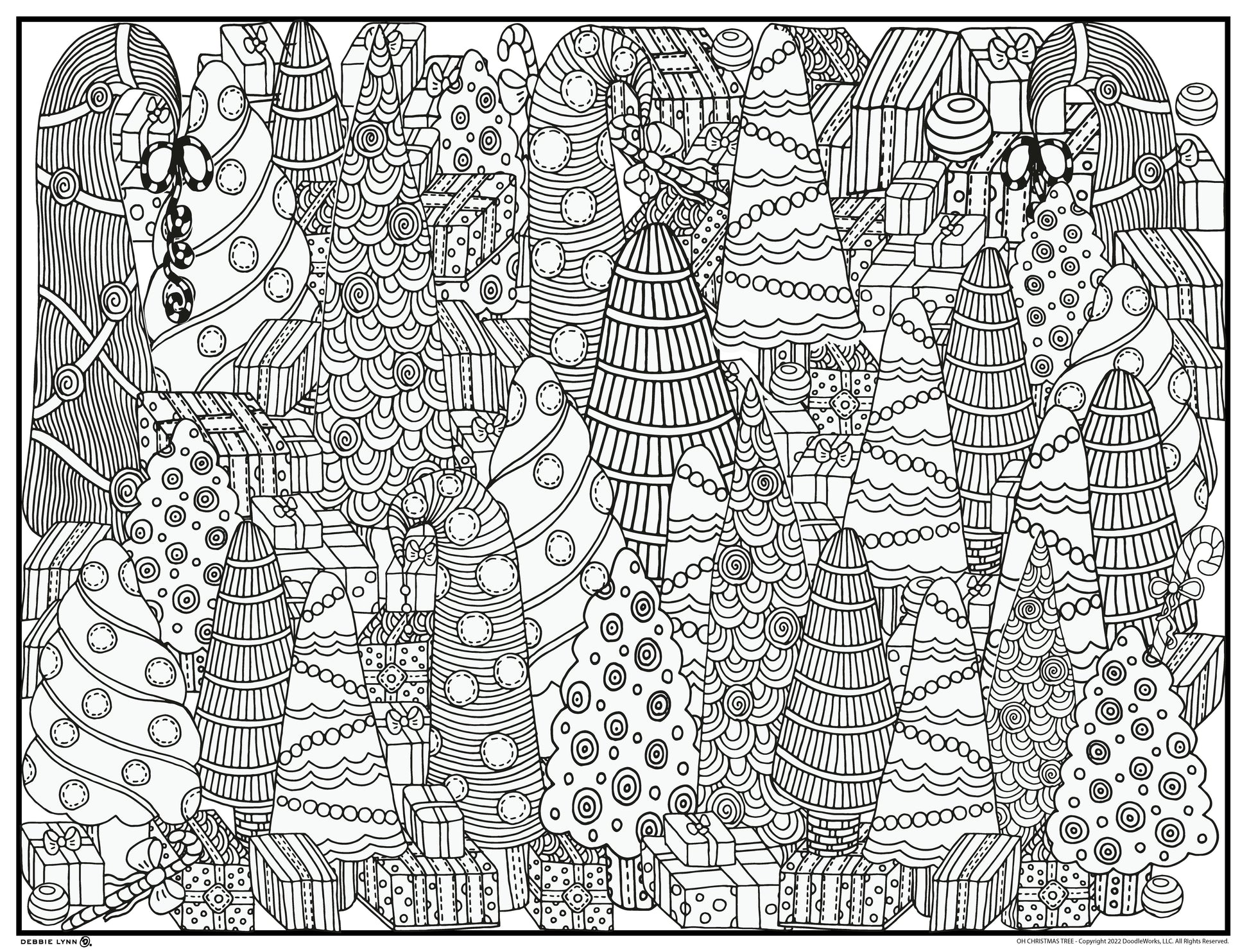 Oh christmas tree personalized giant coloring poster x â debbie lynn