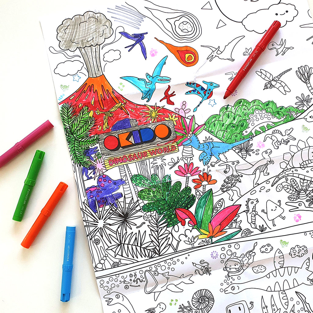 Dinoworld giant colouring poster â