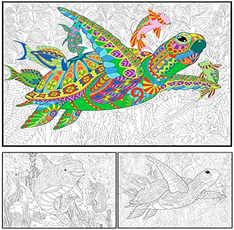 Set of giant coloring posters
