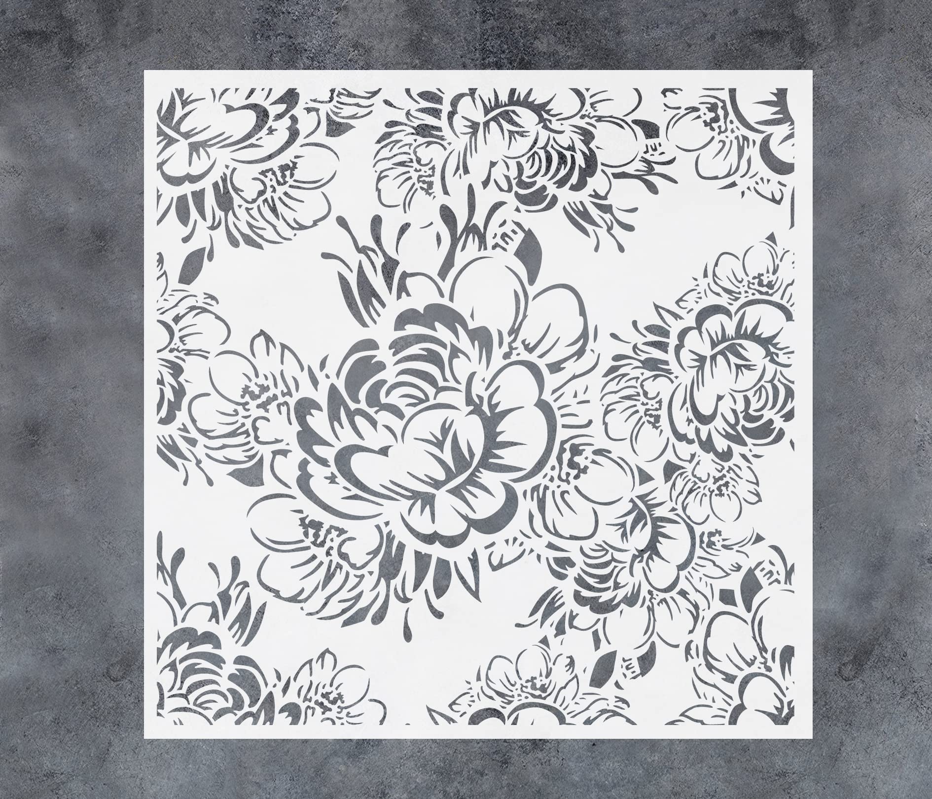 Gss designs peony wall stencil reusable floral stencil for walls diy flower stencils for for painting walls floors wood furniture peony x tools home improvement
