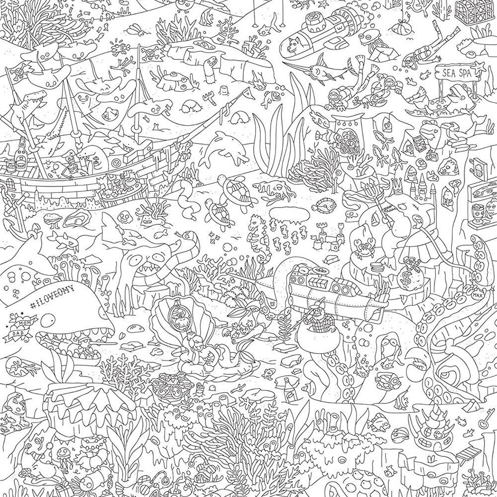 Giant coloring poster