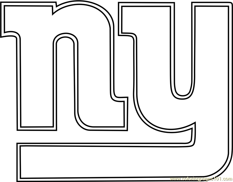 New york giants logo coloring page for kids