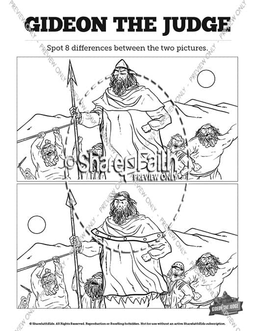 Judges gideon kids spot the difference â