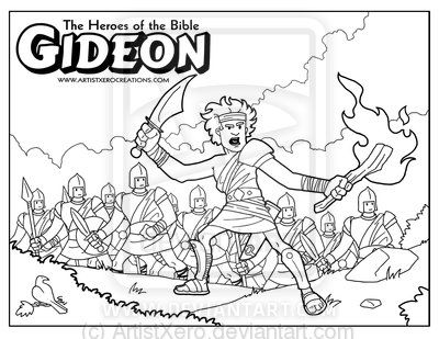 Gideon coloring page by artistxero alkitab pendidikan anak usia dini pendidikan