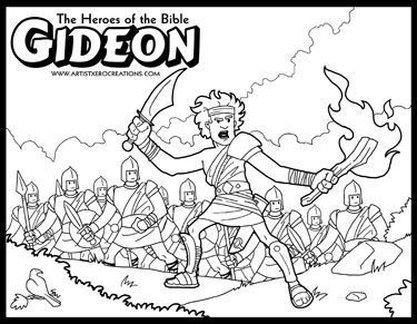 The heroes of the bible coloring pages gideon alkitab pendidikan anak usia dini pendidikan