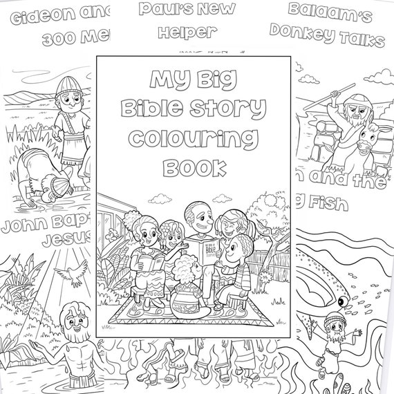 Jw kids bible story coloring book pages instant download