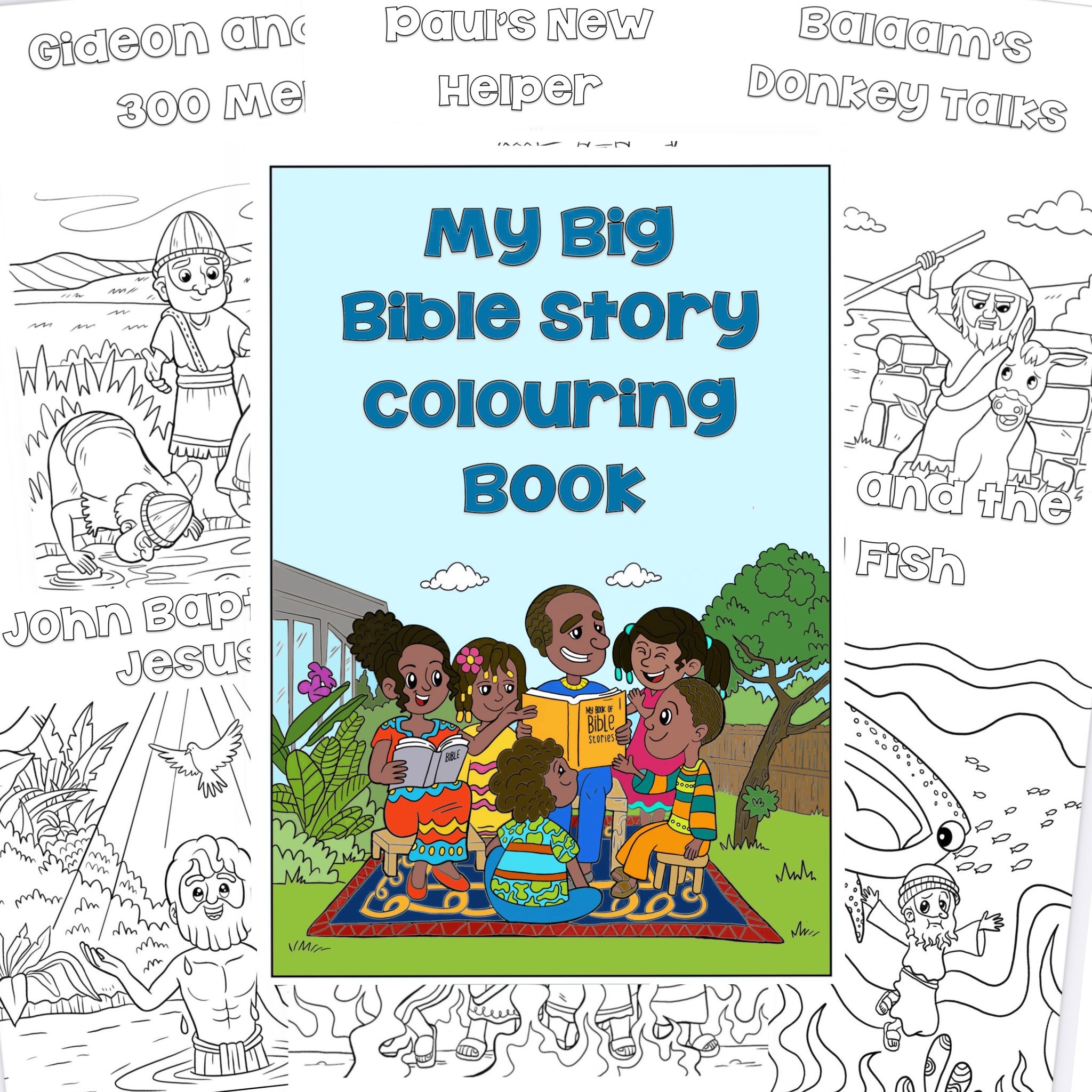 Jw kids bible story coloring book pages instant download