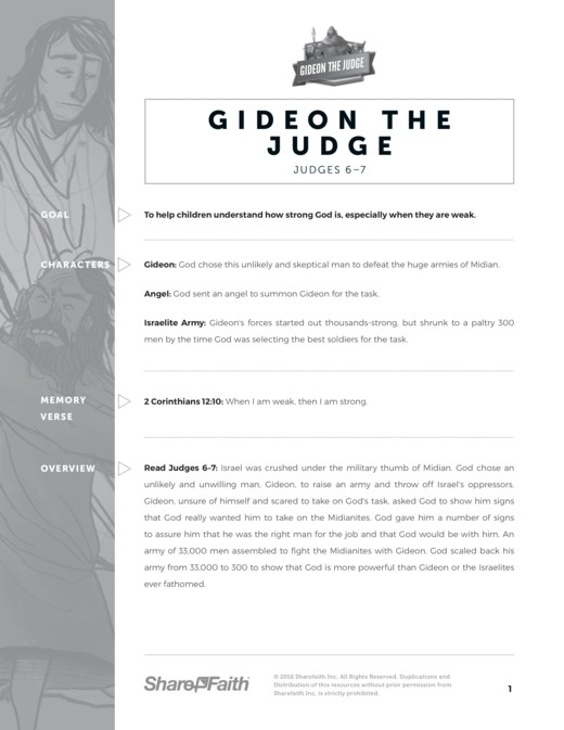 Judges gideon and the bible mazes clover media