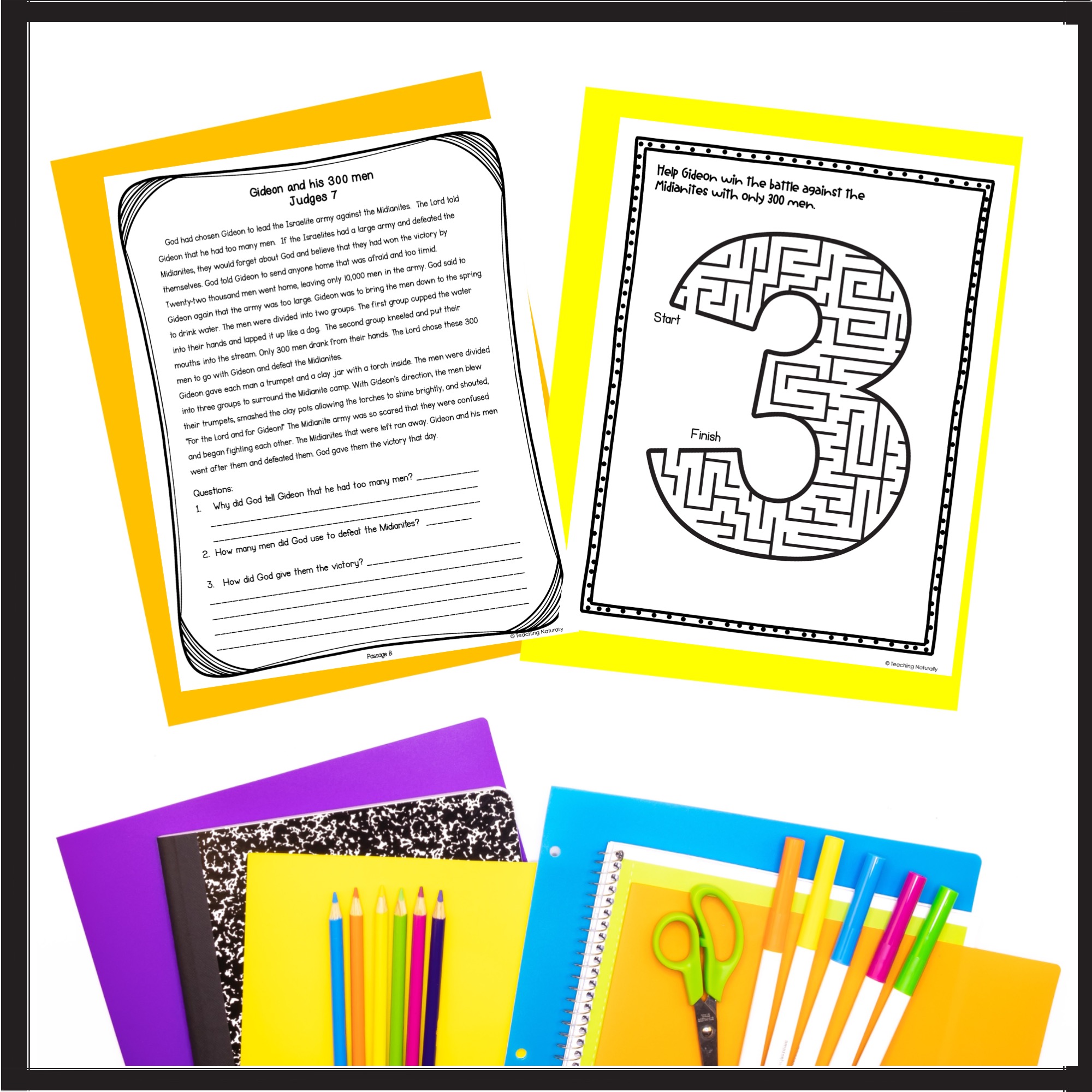 Judges bible lessons deborah gideon and samson made by teachers