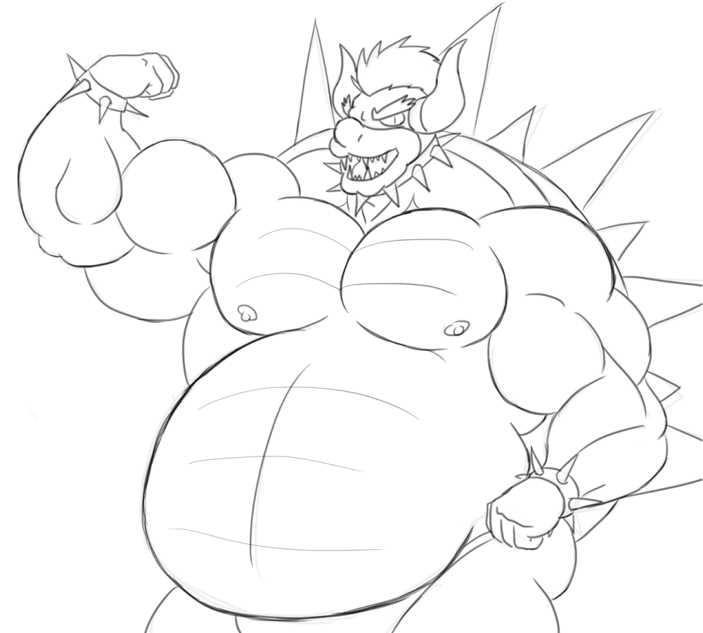 Giga bowser muscle by muscledragonwolf