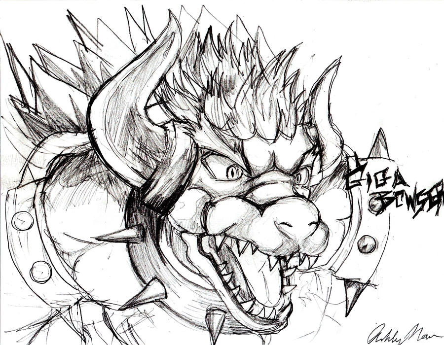 Art request giga bowser by chainwolfzarokku on