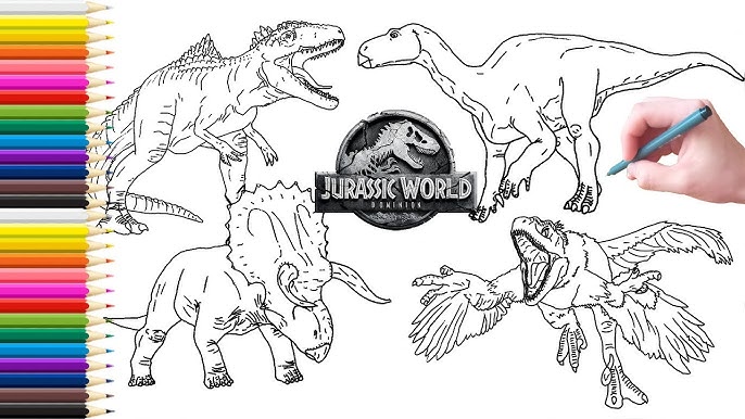 Drawing and coloring giganotosaurus fro jw doinion